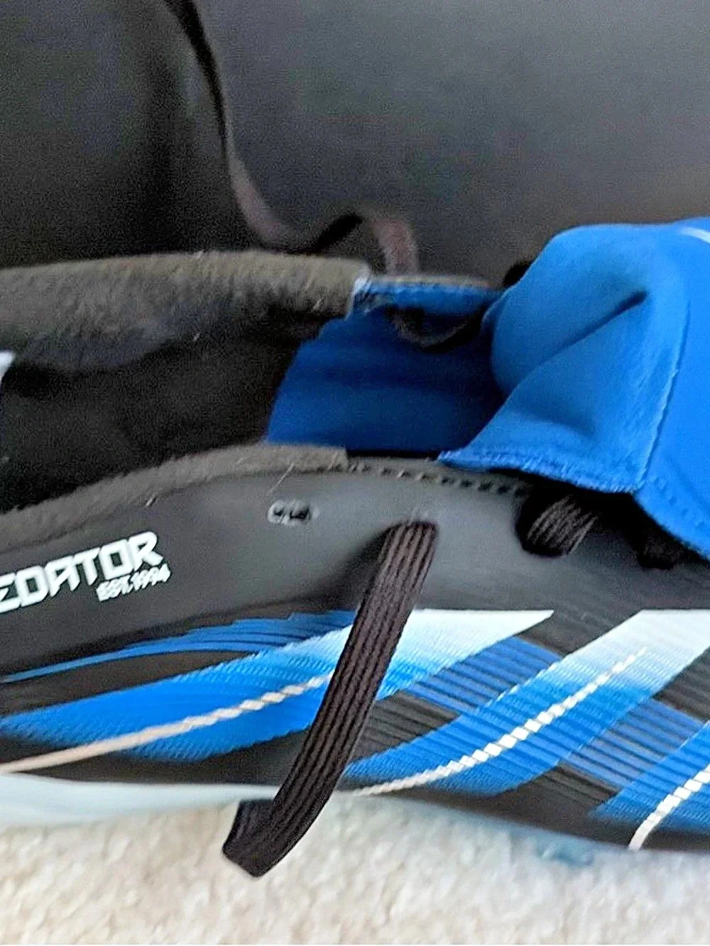 adidas Predator League FT FG J B Kids' Soccer Cleats Blue & Black Boys US 3 NWT